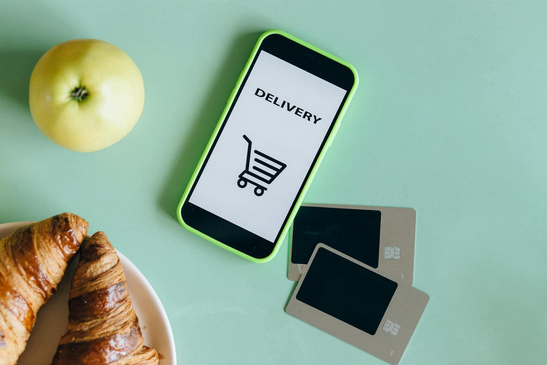 A customer placing a food order on their smartphone — AI ordering bots handle catering enquiries 24/7.