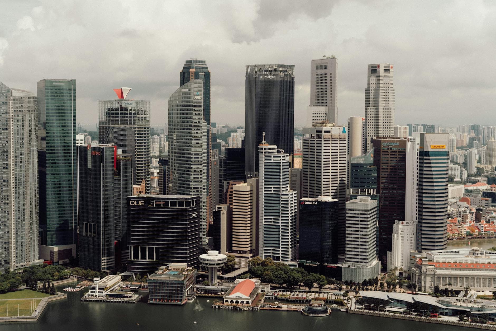 Singapore's CBD financial district — backdrop for the country's S$37B Budget 2026 AI commitment.